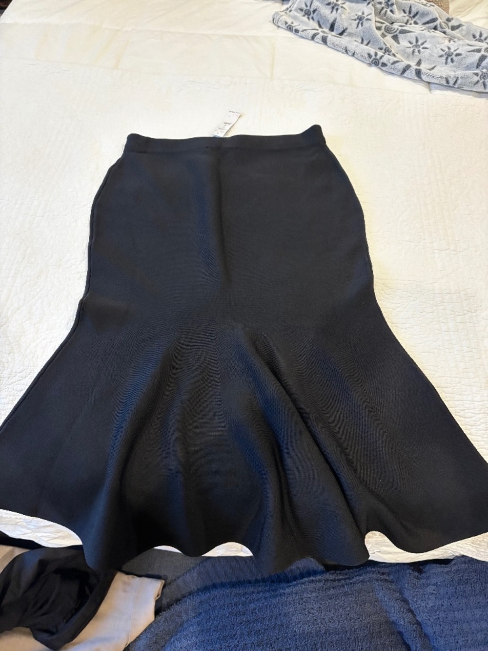 White House black market trumpet flare midi skirt